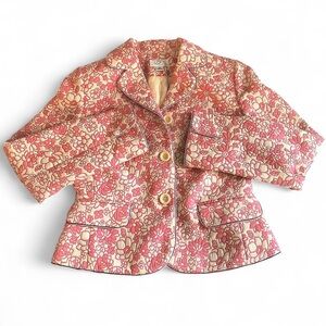 LOFT Pink Floral Blazer
